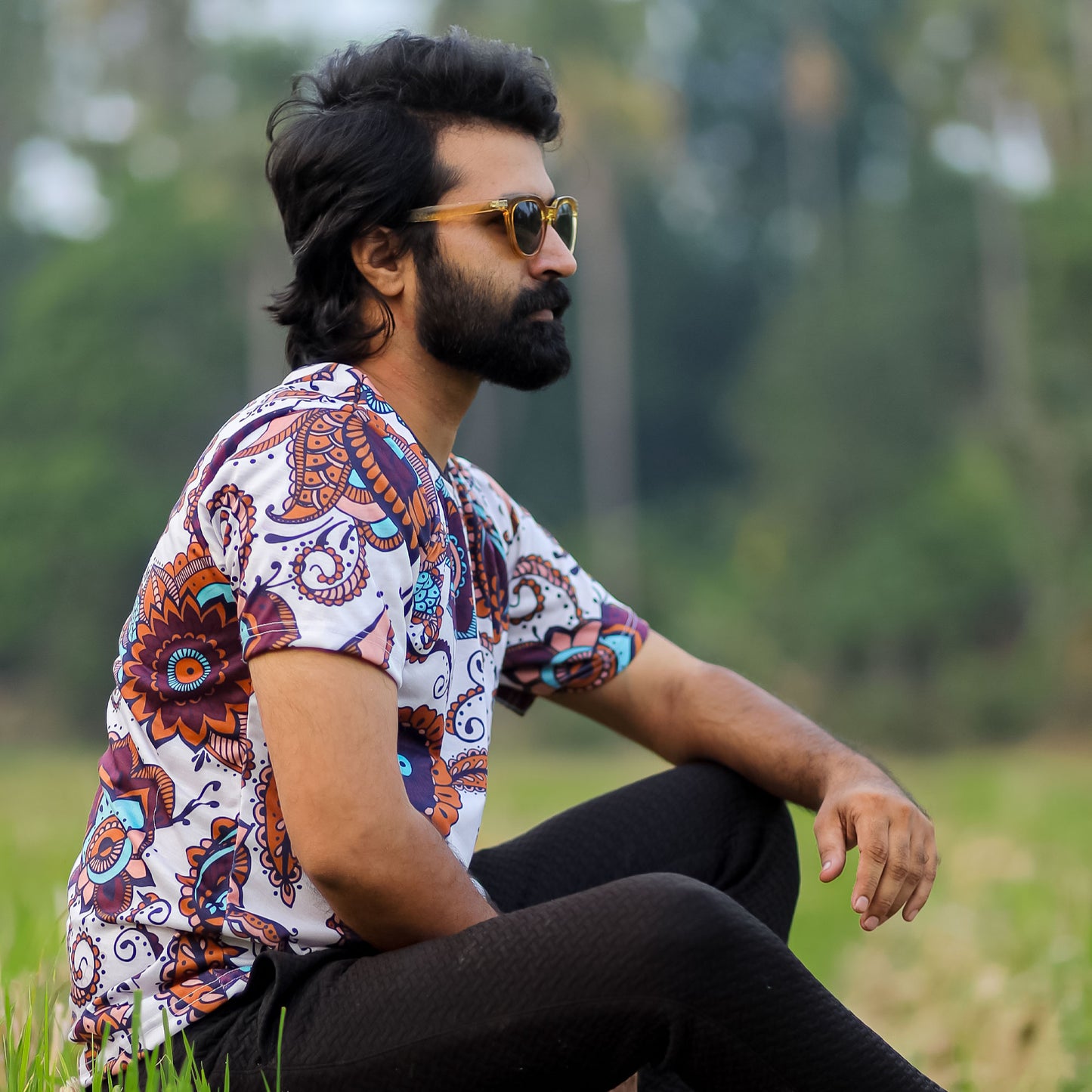 Traditional coral | Men T-shirt