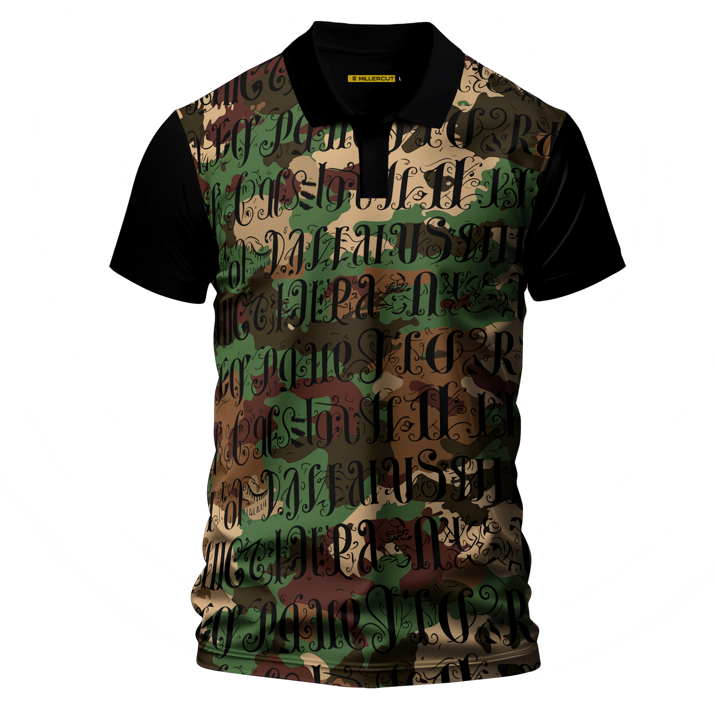 Calligraphic Camo Polo